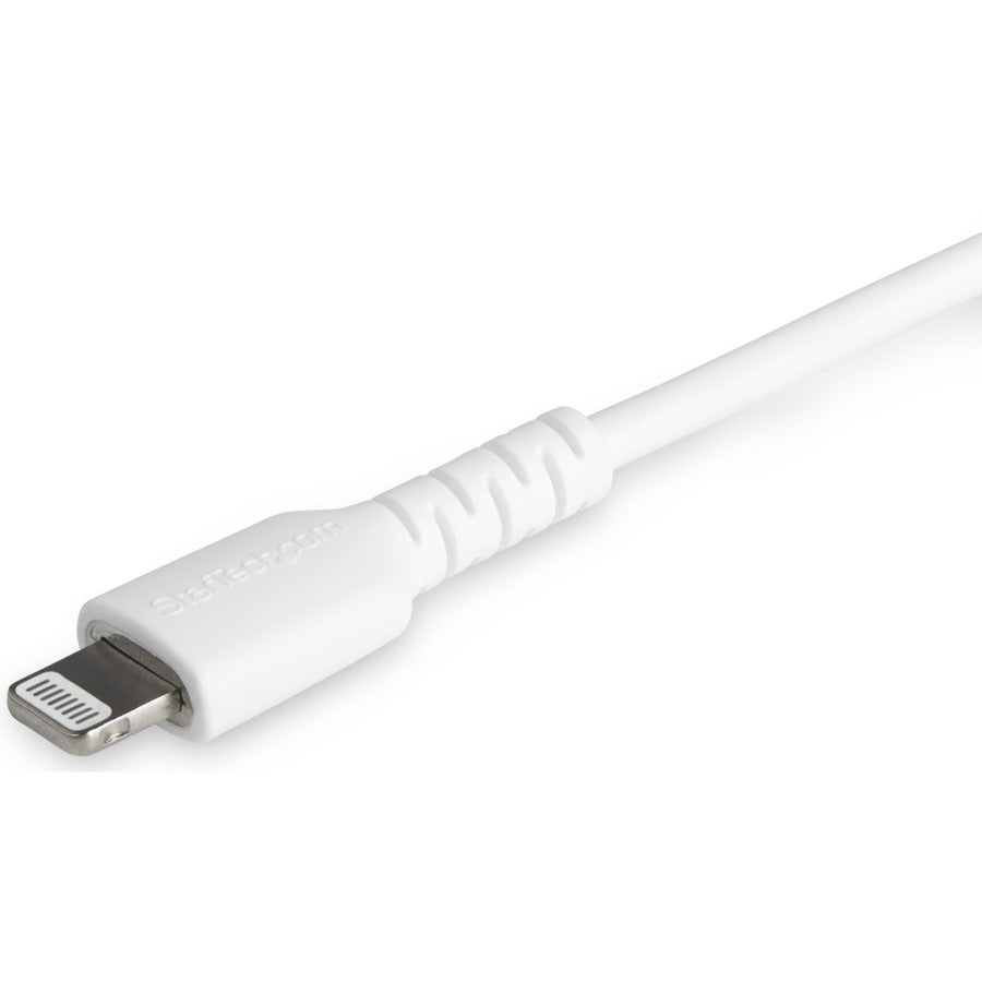 Alternate-Image2 Image for StarTech.com 6 foot/2m Durable White USB-C to Lightning Cable, Rugged Heavy Duty Charging/Sync Cable for Apple iPhone/iPad MFi Certified