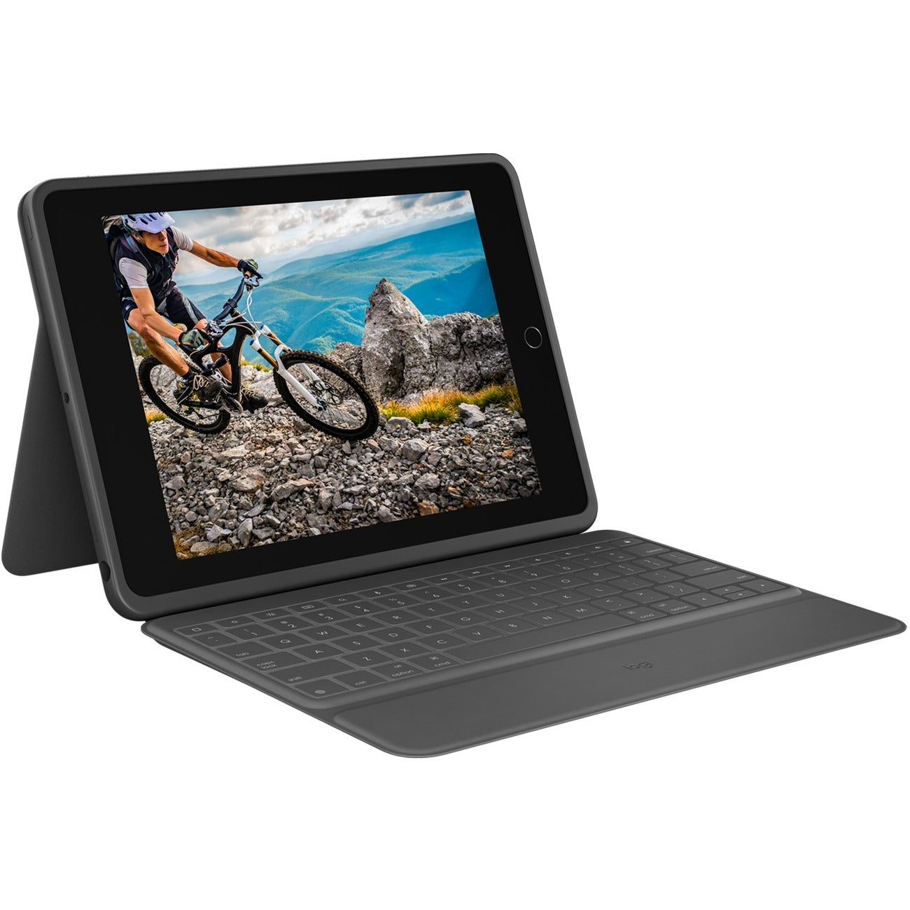 Main Image for Logitech Rugged Folio Rugged Keyboard/Cover Case (Folio) Apple, Logitech iPad (7th Generation), iPad (8th Generation), iPad (9th Generation) Tablet - Graphite