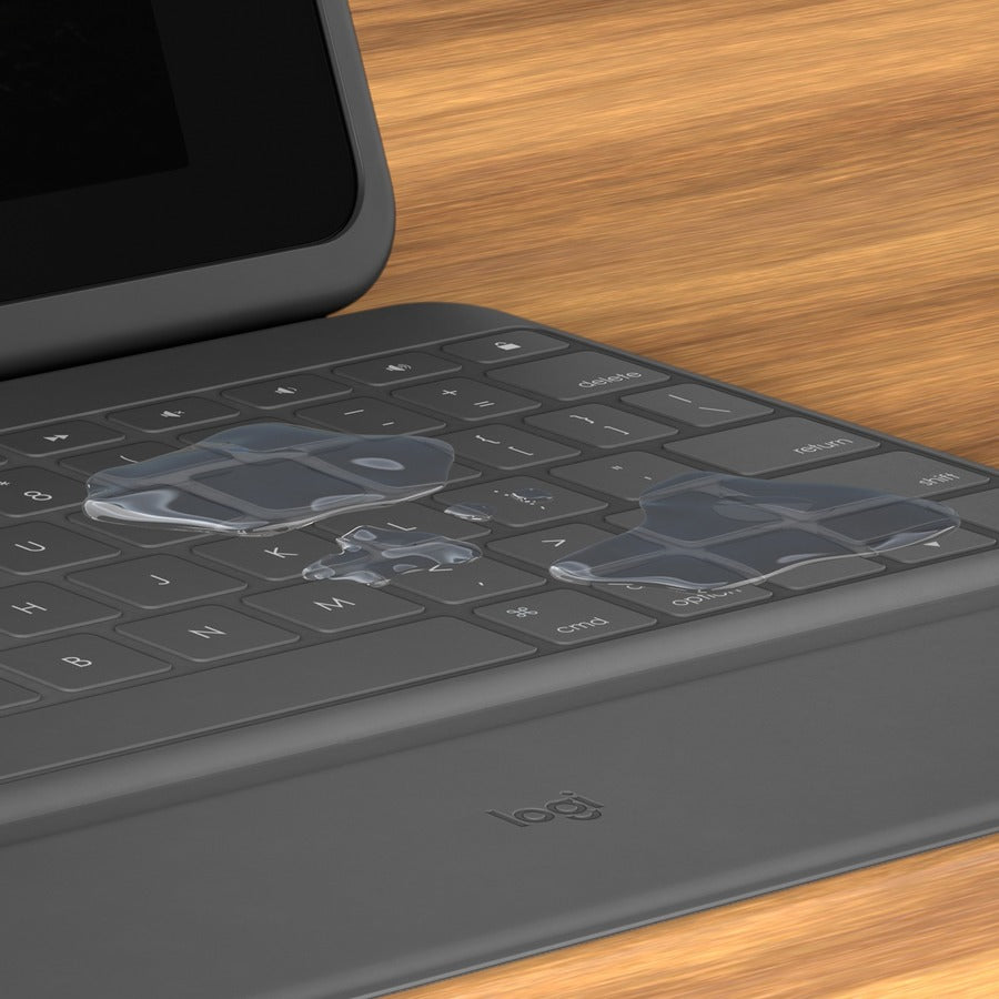 Alternate-Image1 Image for Logitech Rugged Folio Rugged Keyboard/Cover Case (Folio) Apple, Logitech iPad (7th Generation), iPad (8th Generation), iPad (9th Generation) Tablet - Graphite