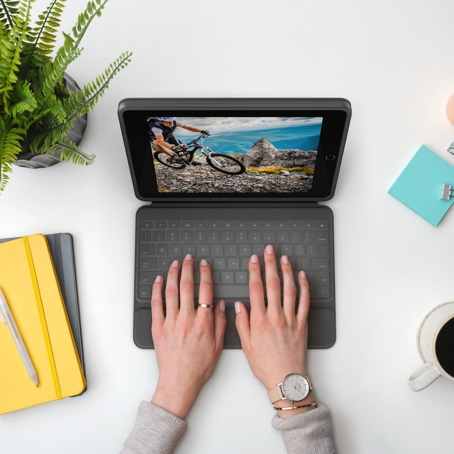 Alternate-Image2 Image for Logitech Rugged Folio Rugged Keyboard/Cover Case (Folio) Apple, Logitech iPad (7th Generation), iPad (8th Generation), iPad (9th Generation) Tablet - Graphite