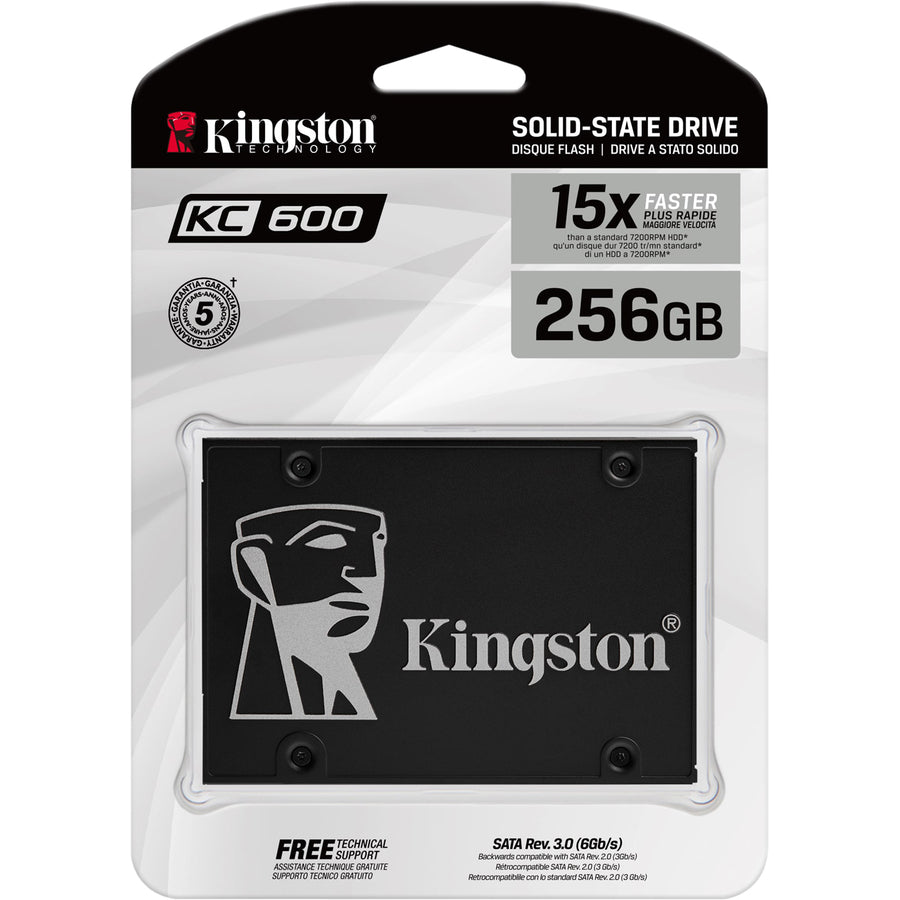 Alternate-Image2 Image for Kingston KC600 256 GB Solid State Drive - 2.5" Internal - SATA (SATA/600)