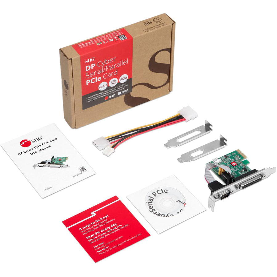 Alternate-Image1 Image for SIIG DP Cyber 1S1P PCIe Card