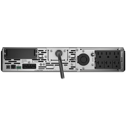 Rear Image for APC Smart-UPS X, Line Interactive, 2000VA, Rack/tower 2U, 100V-127V, 3x 5-15R+3x 5-20R+1x L5-20R NEMA, SmartSlot, Extended runtime, 10ft input cord