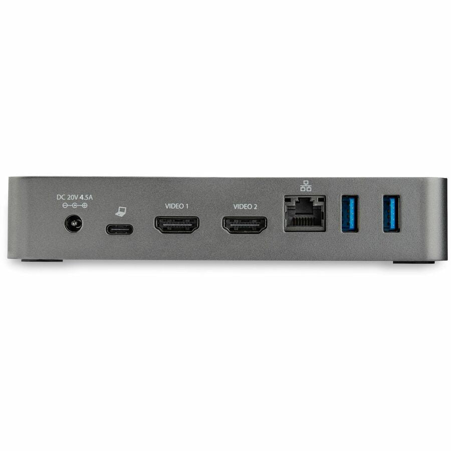 Alternate-Image3 Image for StarTech.com USB-C Dock - Dual Monitor 1080p HDMI Laptop Docking Station - 60W Power Delivery - 1x USB-C, 3x USB-A, GbE - Mac & Windows