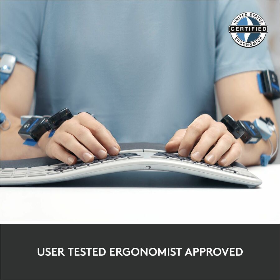 Alternate-Image4 Image for Logitech ERGO K860 Split Ergonomic Keyboard, Wireless Connectivity, Graphite