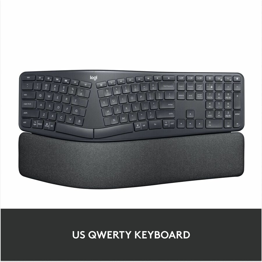 Alternate-Image1 Image for Logitech ERGO K860 Split Ergonomic Keyboard, Wireless Connectivity, Graphite