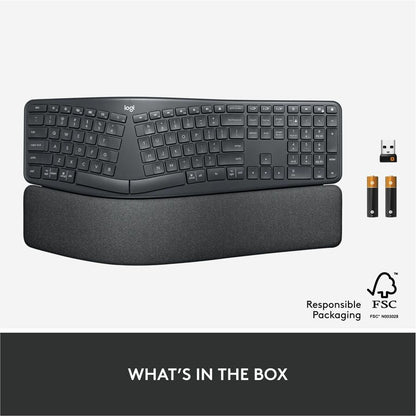 Alternate-Image10 Image for Logitech ERGO K860 Split Ergonomic Keyboard, Wireless Connectivity, Graphite