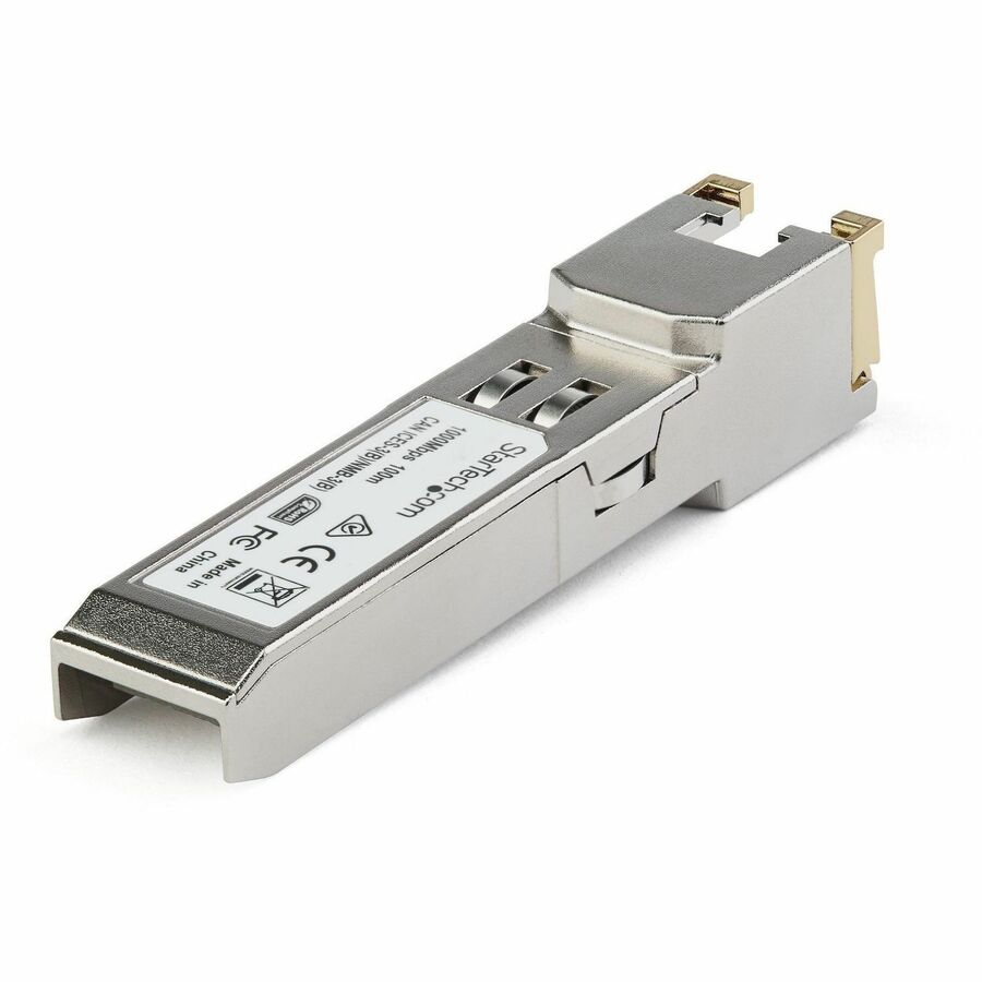 Alternate-Image1 Image for StarTech.com Cisco GLC-TE Compatible Module - SFP to RJ45 - 1000BASE-T 1G Copper Cat6/Cat5e Industrial Transceiver - Extended Temp 100m
