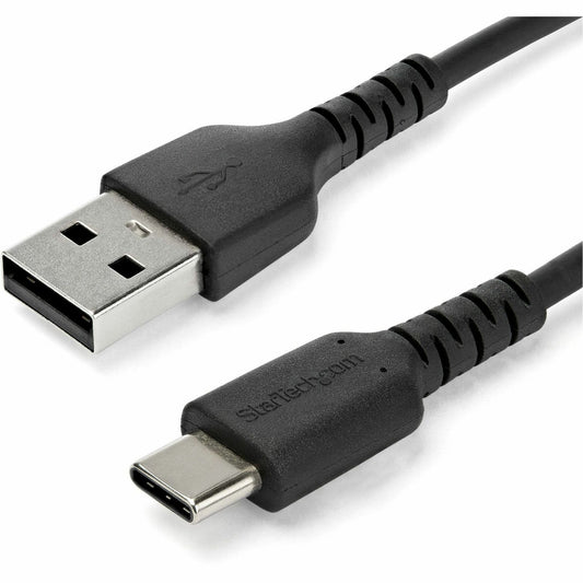 Main Image for StarTech.com 1m USB A to USB C Charging Cable - Durable Fast Charge & Sync USB 2.0 to USB Type C Data Cord - Aramid Fiber M/M 3A Black