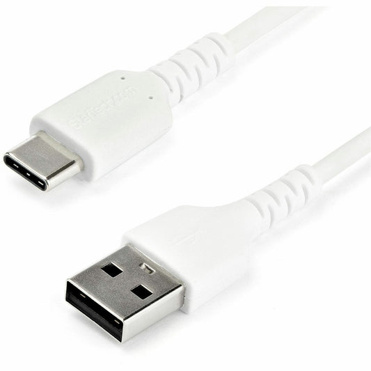 Main Image for StarTech.com 2m USB A to USB C Charging Cable - Durable Fast Charge & Sync USB 2.0 to USB Type C Data Cord - Aramid Fiber M/M 3A White