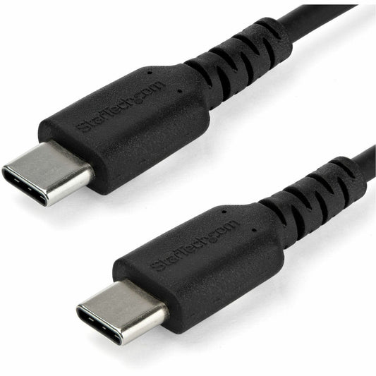 Main Image for StarTech.com 1m USB C Charging Cable - Durable Fast Charge & Sync USB 2.0 Type C to C Charger Cord - TPE Jacket Aramid Fiber M/M 60W Black