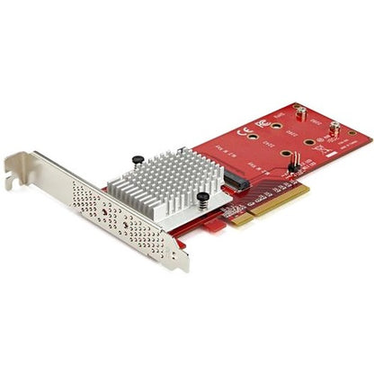 Main Image for StarTech.com Dual M.2 PCIe SSD Adapter Card - x8 / x16 Dual NVMe or AHCI M.2 SSD to PCI Express 3.0 - M.2 NGFF PCIe (m-key) Compatible