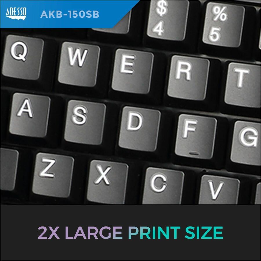 Alternate-Image6 Image for Adesso Desktop Ergonomic Smart Card Reader Keyboard (TAA Compliant)