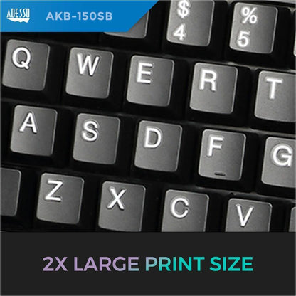 Alternate-Image6 Image for Adesso Desktop Ergonomic Smart Card Reader Keyboard (TAA Compliant)