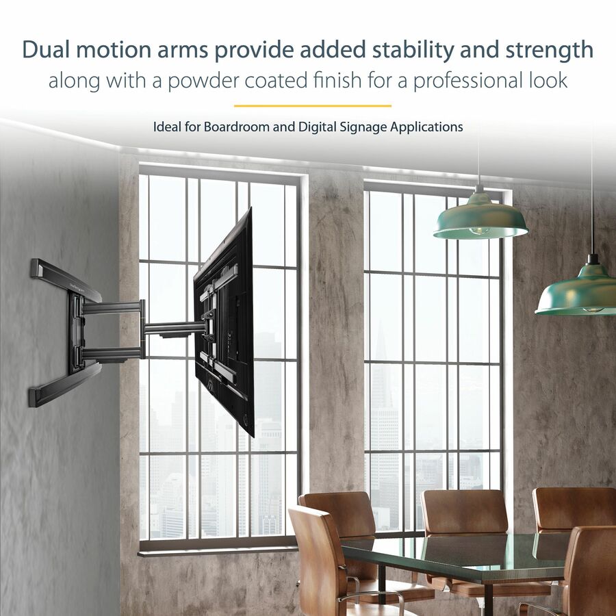 Alternate-Image6 Image for StarTech.com TV Wall Mount for up to 80" VESA Mount Displays - Low Profile Full Motion TV Mount - Heavy Duty Adjustable Articulating Arm