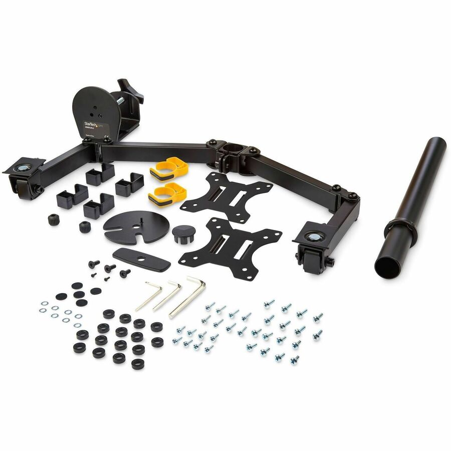 Alternate-Image9 Image for StarTech.com Desk Mount Dual Monitor Arm - Ergonomic VESA Compatible Mount for up to 32 inch Display - Desk Clamp / Grommet - Articulating
