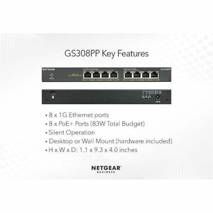 Alternate-Image5 Image for Netgear Business GS308PP Ethernet Switch