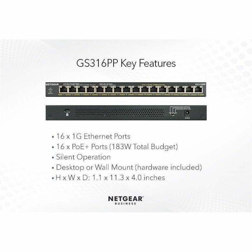 Alternate-Image5 Image for Netgear Business GS316PP Ethernet Switch