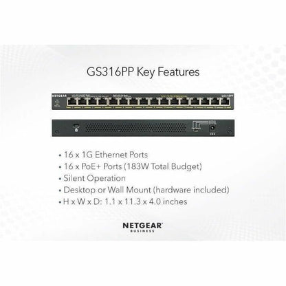 Alternate-Image5 Image for Netgear Business GS316PP Ethernet Switch