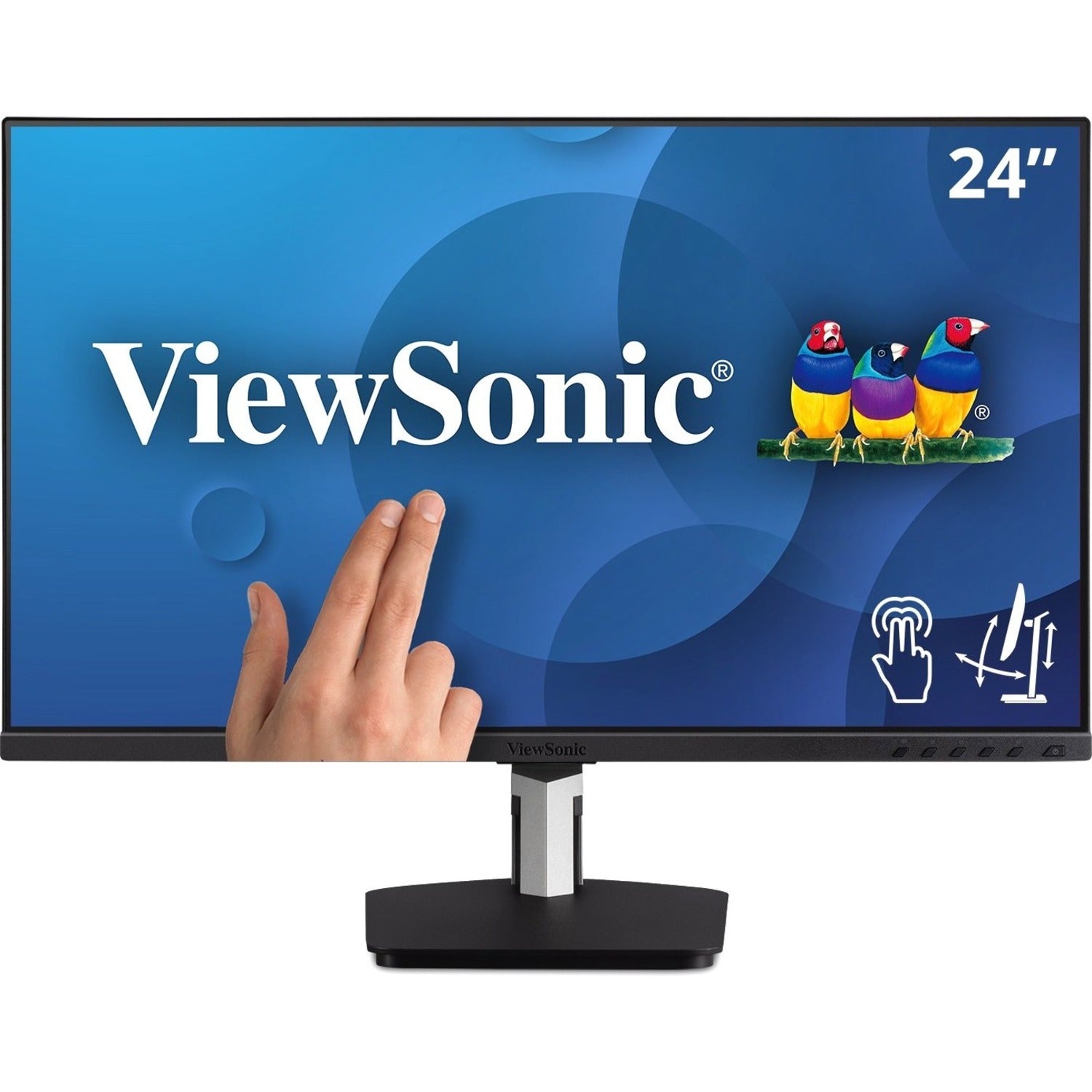 Main Image for ViewSonic TD2455 24 Inch 1080p Touch Screen Monitor, 10-Point Multi-Touch IPS for Collaborative Offices, USB-C with Daisy Chain, Advanced Ergonomics, HDMI, DisplayPort Out