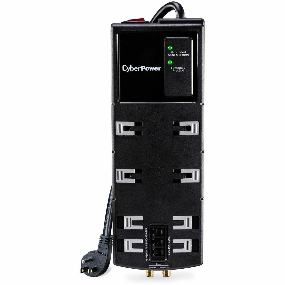 Main Image for CyberPower HT812TC Home and Office 8 - Outlet Surge Protector with 4350 J Surge Suppression