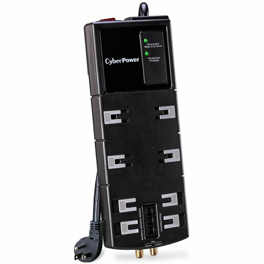 Alternate-Image3 Image for CyberPower HT812TC Home and Office 8 - Outlet Surge Protector with 4350 J Surge Suppression