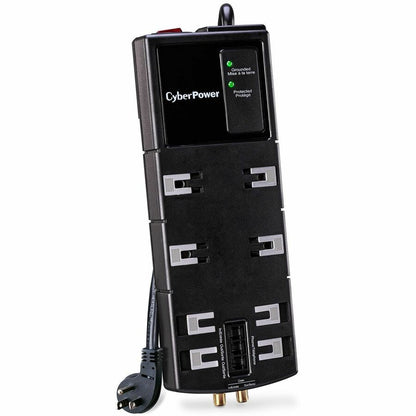 Alternate-Image3 Image for CyberPower HT812TC Home and Office 8 - Outlet Surge Protector with 4350 J Surge Suppression