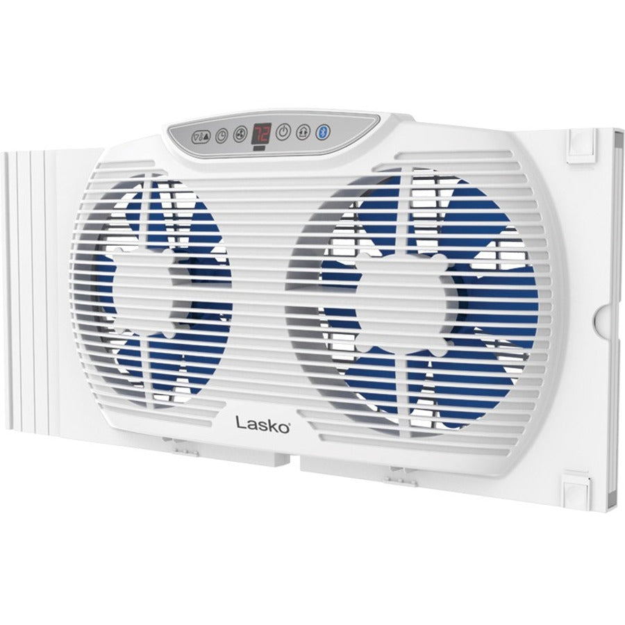 Left Image for Lasko Electrically Reversible Twin Window Fan with Bluetooth