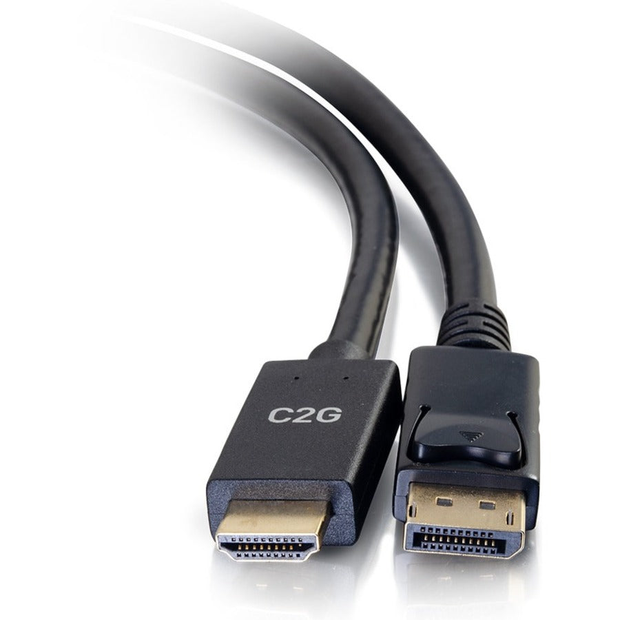 Alternate-Image3 Image for C2G 6ft DisplayPort to HDMI Cable - DP to HDMI Adapter Cable - DisplayPort 1.2a HDMI 1.4b - 4K 30Hz - M/M