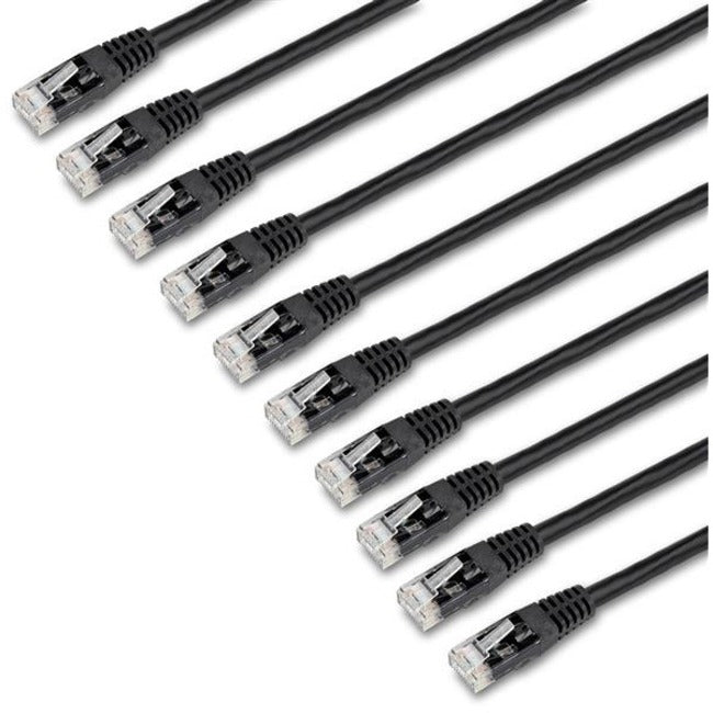 Main Image for StarTech.com 6 ft. CAT6 Ethernet cable - 10 Pack - ETL Verified - Black CAT6 Patch Cord - Molded RJ45 Connectors - 24 AWG - UTP