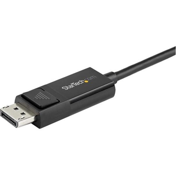 Front Image for StarTech.com 6ft (2m) USB C to DisplayPort 1.2 Cable 4K 60Hz - Reversible DP to USB-C / USB-C to DP Video Adapter Monitor Cable HBR2/HDR