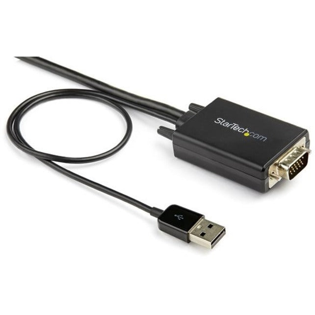 Right Image for StarTech.com 2m VGA to HDMI Converter Cable with USB Audio Support - 1080p Analog to Digital Video Adapter Cable - Male VGA to Male HDMI