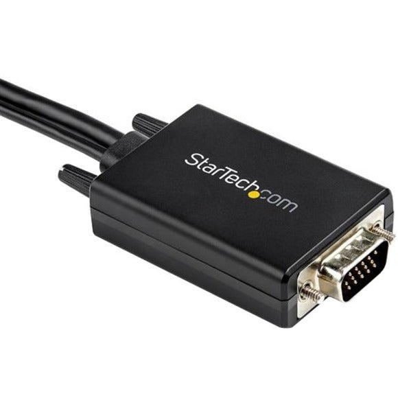 Front Image for StarTech.com 2m VGA to HDMI Converter Cable with USB Audio Support - 1080p Analog to Digital Video Adapter Cable - Male VGA to Male HDMI