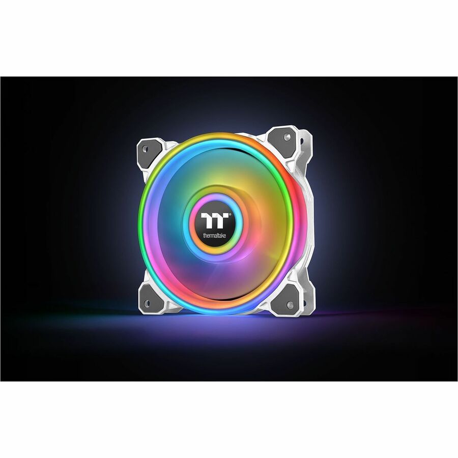 Alternate-Image1 Image for Thermaltake Riing Quad 12 RGB Radiator Fan TT Premium Edition 3 Pack - White - 3 Pack