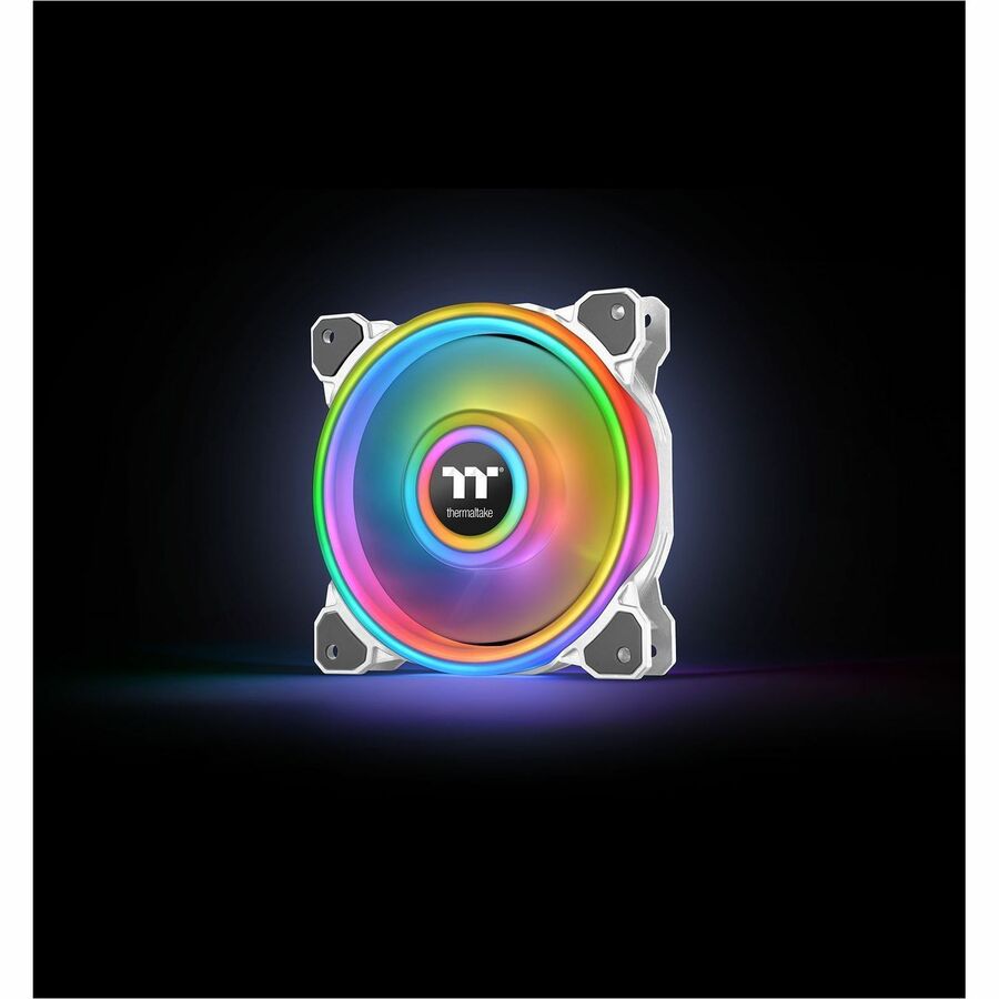 Alternate-Image3 Image for Thermaltake Riing Quad 12 RGB Radiator Fan TT Premium Edition 3 Pack - White - 3 Pack