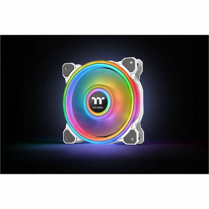 Alternate-Image1 Image for Thermaltake Riing Quad 14 RGB Radiator Fan TT Premium Edition 3 Pack - White - 3 Pack