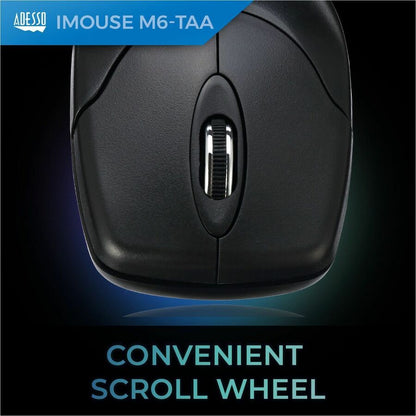 Alternate-Image3 Image for Adesso iMouse M6-TAA - Optical Scroll Mouse (TAA Compliant)