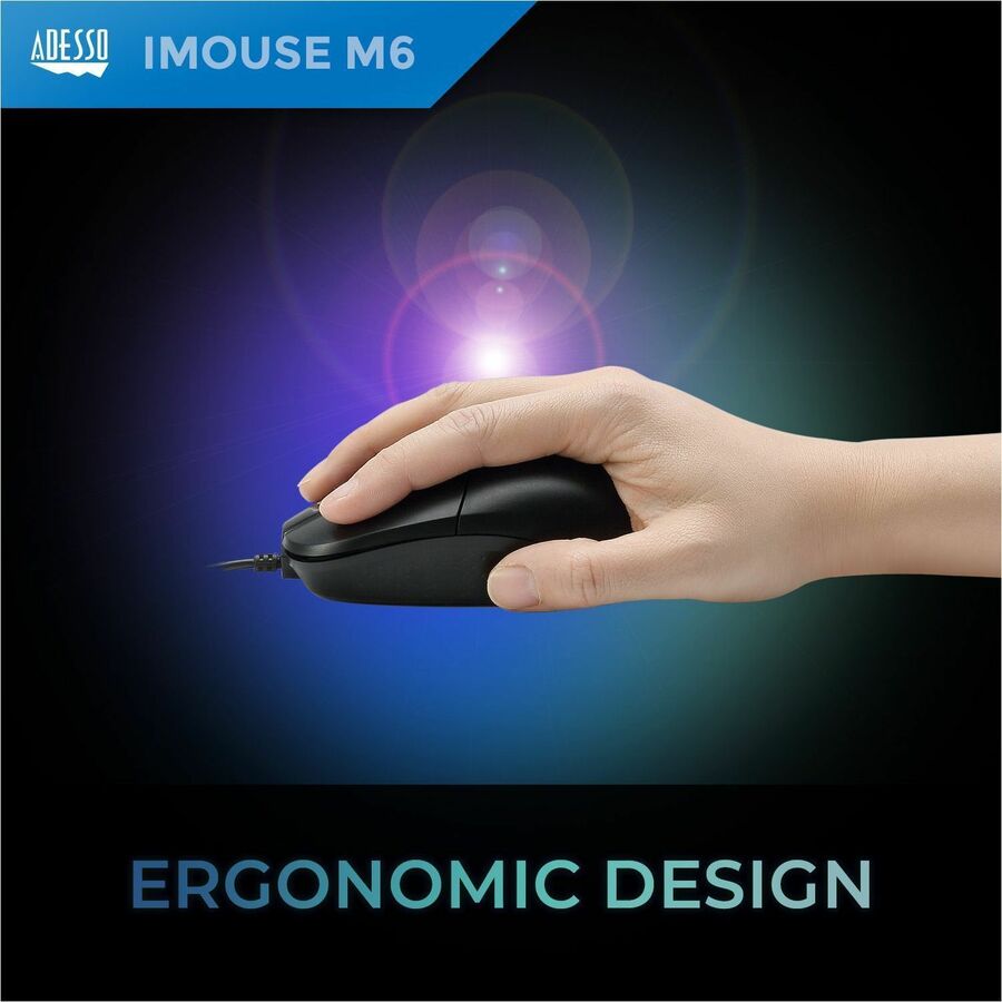 Alternate-Image2 Image for Adesso iMouse M6-TAA - Optical Scroll Mouse (TAA Compliant)