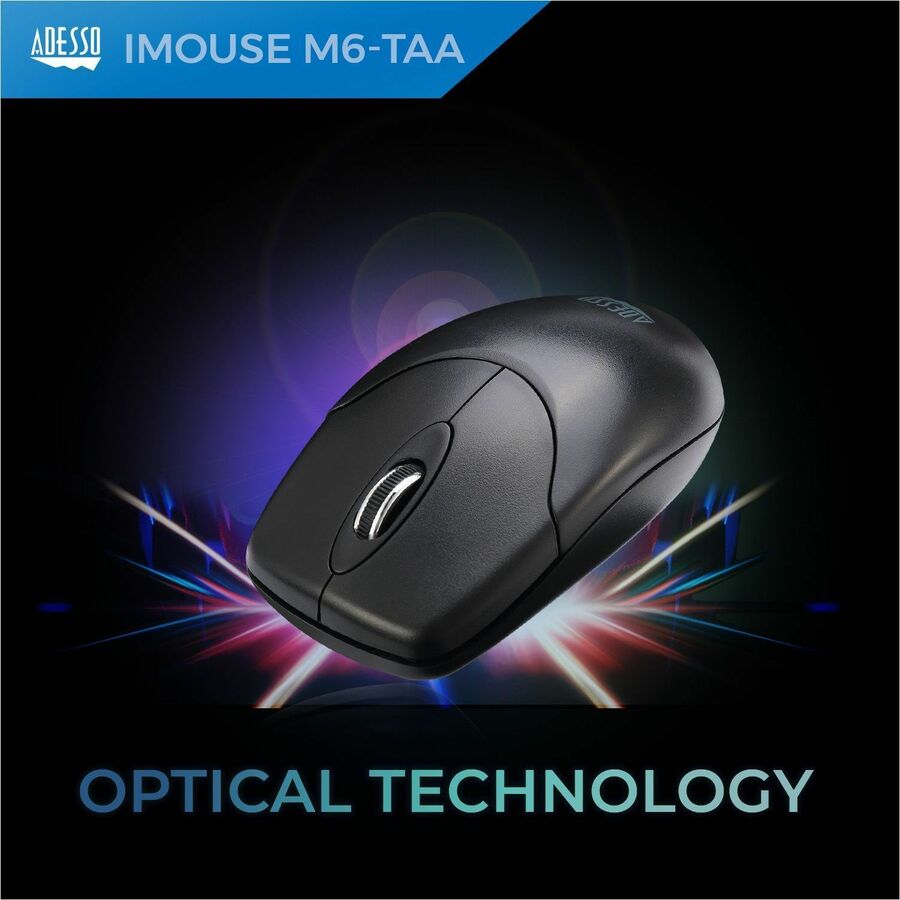Alternate-Image4 Image for Adesso iMouse M6-TAA - Optical Scroll Mouse (TAA Compliant)