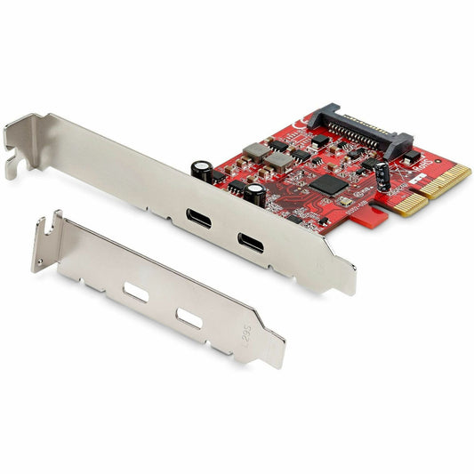 Main Image for StarTech.com 2-Port USB 3.2 Gen 2 PCIe Card, USB-C 10Gbps PCI Express 3.0 x4 Controller, USB Type-C, Data Only, Windows/macOS/Linux, TAA
