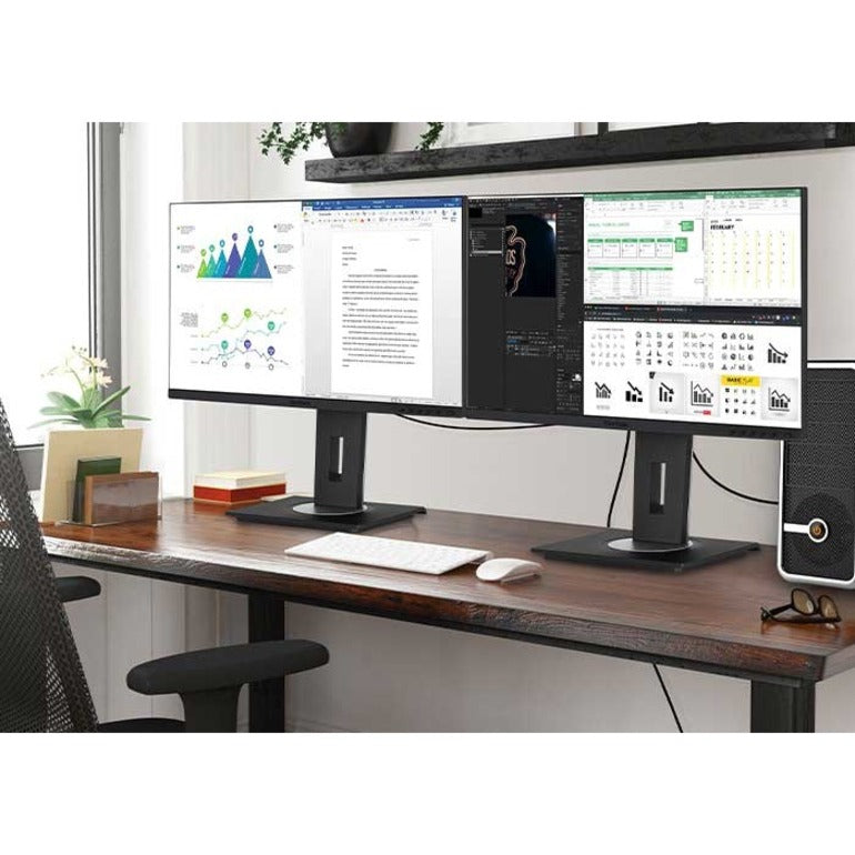 Alternate-Image6 Image for ViewSonic VG2456 24 Inch 1080p Monitor with USB C 3.2, Docking Built-In Gigabit Ethernet and 40 Degree Tilt Ergonomics for Home and Office