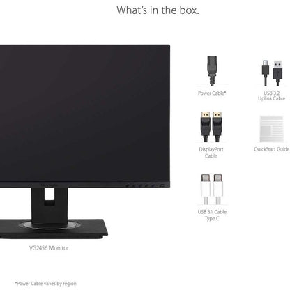 Alternate-Image10 Image for ViewSonic VG2456 24 Inch 1080p Monitor with USB C 3.2, Docking Built-In Gigabit Ethernet and 40 Degree Tilt Ergonomics for Home and Office