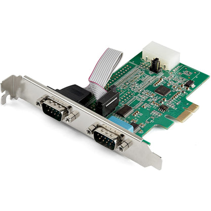 Main Image for StarTech.com 2-port PCI Express RS232 Serial Adapter Card - PCIe to Dual Serial DB9 RS-232 Controller - 16950 UART - Windows and Linux