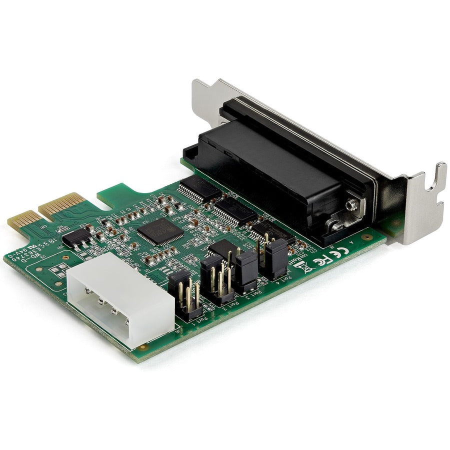 Right Image for StarTech.com 4-port PCI Express RS232 Serial Adapter Card - PCIe Serial DB9 Controller Card 16950 UART - Low Profile - Windows/Linux