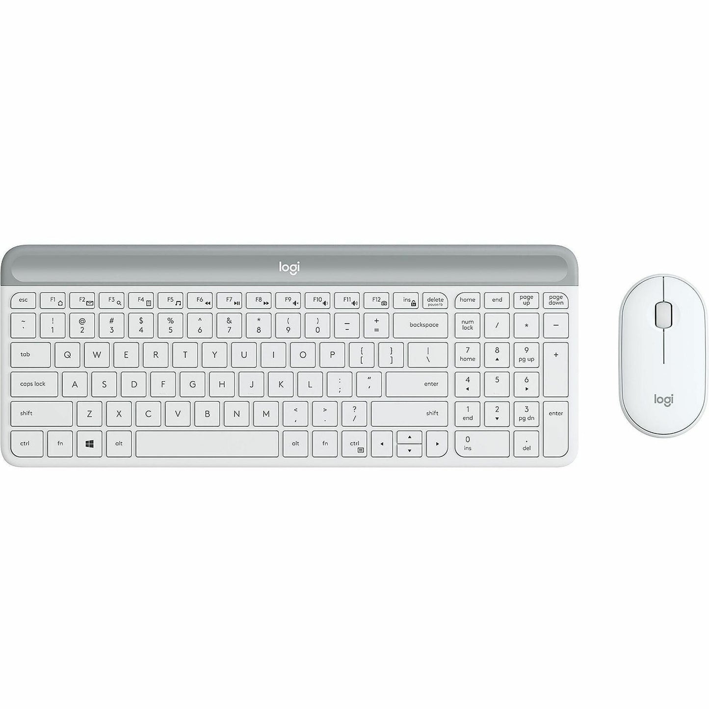 Main Image for Logitech MK470 Slim Wireless Keyboard and Mouse Combo - Modern Compact Layout, Ultra Quiet - Off White
