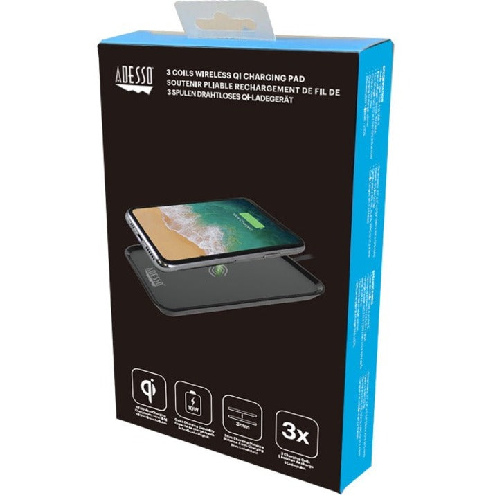 Alternate-Image6 Image for Adesso 10W Max Qi-Certified 3-Coil Wireless Charging Pad