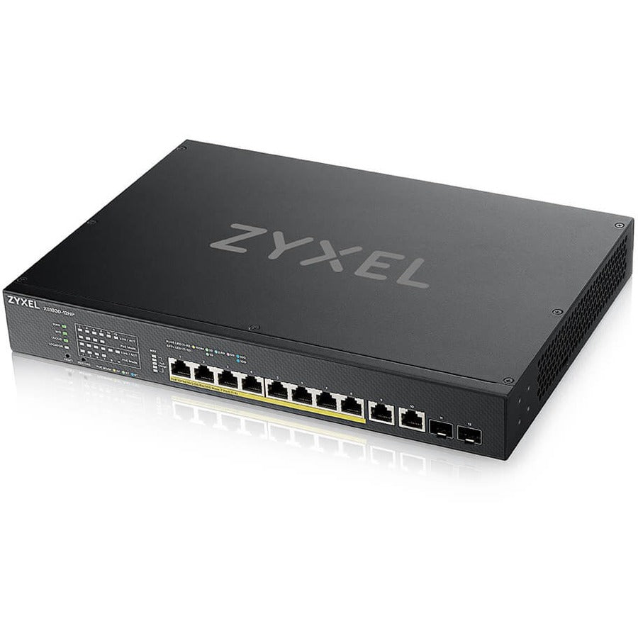 Main Image for ZYXEL XS1930-12HP 10-Port 10G Multi-Gigabit L3 Smart Nebula Cloud Managed Switch with 2 10G SFP+ Uplinks | 8 PoE+ / PoE++ at 375W