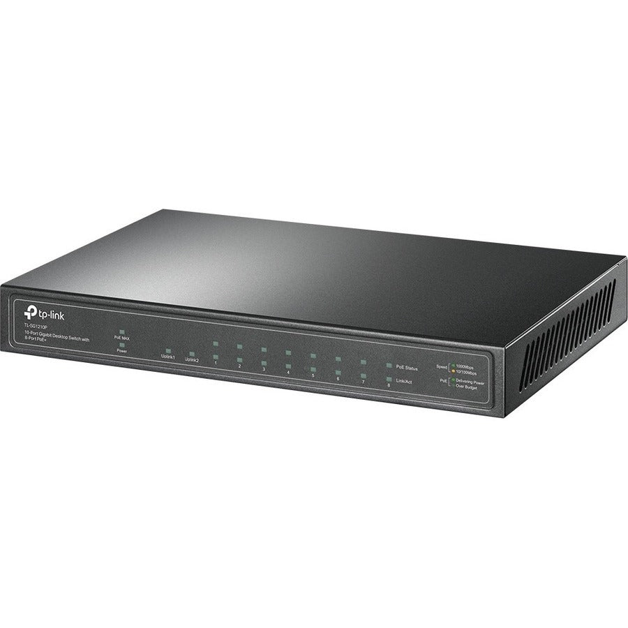 Alternate-Image2 Image for TP-Link TL-SG1210P - 8-Port Gigabit PoE Switch