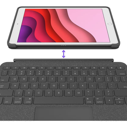 Alternate-Image1 Image for Logitech Combo Touch Keyboard/Cover Case iPad (7th Generation), iPad (9th Generation), iPad (8th Generation) Tablet - Graphite