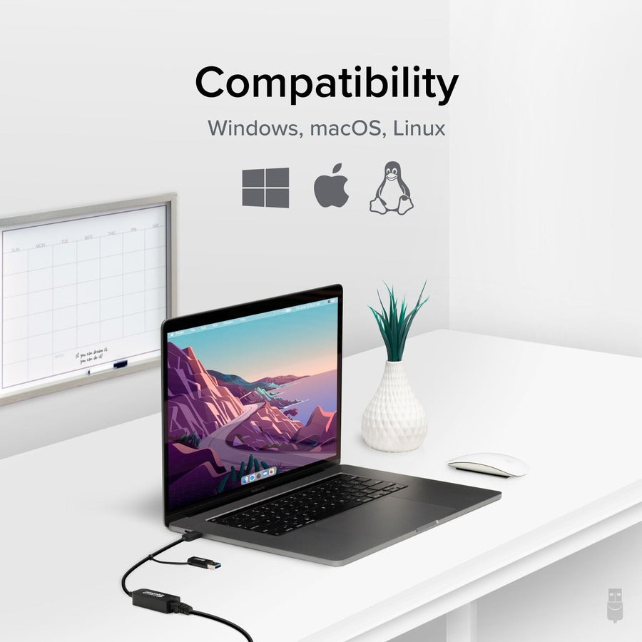 Alternate-Image4 Image for Plugable 2.5G USB-C and USB to Ethernet Adapter - Dual-Connector 2-in-1 USB-C to RJ45 2.5Gbps LAN